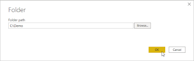 Power BI Desktop select folder
